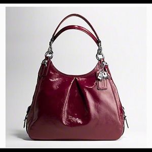 Coach F1073-15734 Blood Red Tote Burgundy Patent